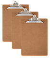 Office Depot® Brand Wood Clipboards, 9"x 12-1/2", 100% Recycled Wood, Pack Of 3