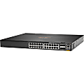 Aruba 24-port 1GbE and 4-port SFP56 Switch - 24 Ports - Manageable - 3 Layer Supported - Modular - 4 SFP Slots - 49 W Power Consumption - Twisted Pair, Optical Fiber - 1U High - Rack-mountable - Lifetime Limited Warranty