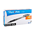 Paper Mate® Profile® Ballpoint Stick Pens, Bold Point, 1.4 mm, Translucent Black Barrel, Black Ink, Pack Of 12