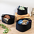 Honey Can Do Cotton Coil Baskets, 19”H x 16-1/2”W x 16-1/2”D, Black, Set Of 3 Baskets 1 thumbnail image