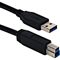 QVS 6ft USB 3.0/3.1 Compliant 5Gbps Type A Male To B Male Black Cable - First End: 1x Type A Male USB - CC2219C06BK 1 thumbnail image