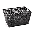 Realspace™ Brocade Storage Basket, Black 1 thumbnail image