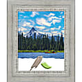 Amanti Art Wood Picture Frame, 15" x 18", Matted For 11" x 14", Rustic White Wash