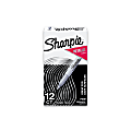 Sharpie® Metallic Permanent Markers, Fine Point, Silver, 12 Count