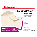 Office Depot® Brand Clean Seal™ Invitation Envelopes, 4 3/8" x 5 3/4", Ivory, Box Of 100 1 thumbnail image