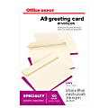 Office Depot® Brand Greeting Card Envelopes, 5 3/4" x 8 3/4", Ivory, Box Of 100
