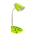 LimeLights Gooseneck Organizer Desk Lamp, Adjustable Height, Green Shade/Green Base 1 thumbnail image