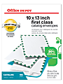 Office Depot® Brand 10" x 13" Catalog Envelopes, First Class, Clean Seal, 30% Recycled, White, Box Of 100