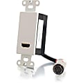 C2G RapidRun Digital HDMI Passive Wall Plate - White 1 thumbnail image
