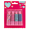 American Crafts Damask Love Valentine's Day Lipstick Erasers, Pack Of 4 Erasers 1 thumbnail image