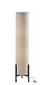 Adesso Sonora Floor Lantern, Walnut with Off-White Fabric Shade 1 thumbnail image