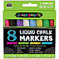 Teacher Created Resources Chalk Brights Liquid Chalk Markers, Assorted Colors, Assorted Barrel, Pack Of 8 Markers