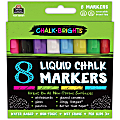 Teacher Created Resources Chalk Brights Liquid Chalk Markers, Assorted Colors, Assorted Barrel, Pack Of 8 Markers 1 thumbnail image