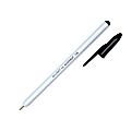 SKILCRAFT® Ballpoint Pens, Fine Point, White Barrel, Black Ink, Box Of 12 (AbilityOne)