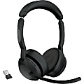 Jabra Evolve2 55 UC Stereo - Headset - on-ear - Bluetooth - wireless - active noise canceling - USB-C via Bluetooth adapter - black - Optimized for UC