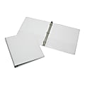 SKILCRAFT® Clear Overlay 3-Ring Binder, 1" Round Rings, White (AbilityOne 7510-01-203-4708)