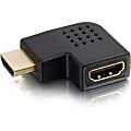 C2G Right Angle HDMI Adapter - Left Exit - 1 x HDMI Digital Audio/Video Female - 1 x HDMI Digital Audio/Video Female - Gold Connector - Black
