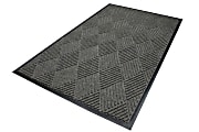 M+A Matting Waterhog Max Diamond Classic Floor Mat, 3'H x 5'W, Gray Ash