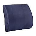 DMI Memory Foam Lumbar Pillow Back Support Cushion, 3"H x 14"W x 13"D, Navy Blue 1 thumbnail image