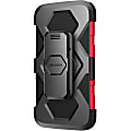 i-Blason Prime Carrying Case (Holster) Smartphone - Red - Impact Resistant, Shock Resistant - Polycarbonate, Silicone - Holster, Belt Clip