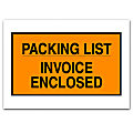 Tape Logic® "Packing List/Invoice Enclosed" Envelopes, Full Face, 7" x 10", Orange, Pack Of 1,000
