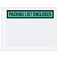 Tape Logic® "Packing List Enclosed" Envelopes, Panel Face, 7" x 5 1/2", Green, Pack Of 1,000 1 thumbnail image