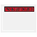 Tape Logic® "Packing List Enclosed" Envelopes, Panel Face, 7" x 5 1/2", Red, Pack Of 1,000