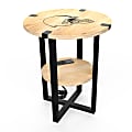 Imperial NFL Wood Round Side Table With Charger, 22”H x 18”W x 18”D, Cleveland Browns 1 thumbnail image