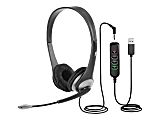 Cyber Acoustics AC 204 - Headset - on-ear - wired - 3.5 mm jack 1 thumbnail image