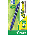 Pilot® G-Knock BeGreen Gel Rollerball Pen, Fine Point, 0.7 mm, Blue Barrel, Blue Ink, Pack Of 12