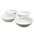 Gibson Home 4-Piece Dinner And Serving Bowls Set, 8-3/4”, White