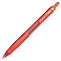 Pilot® G-Knock BeGreen Gel Rollerball Pen, Fine Point, 0.7 mm, Red Barrel, Red Ink, Pack Of 12