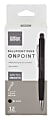 Office Depot® Brand Soft-Grip Retractable Ballpoint Pens, Medium Point, 1.0 mm, Black Barrel, Black Ink, Pack Of 12