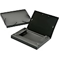 SKILCRAFT® Poly Expanding File Box, Letter Size, Black
