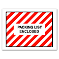 Office Depot® Brand "Packing List Enclosed" Envelopes, Full Face, 4 1/2" x 6", Red/White, Pack Of 1,000