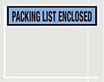 Partners Brand "Packing List Enclosed" Envelopes, Panel Face, 4 1/2" x 5 1/2", Blue, Pack Of 1,000