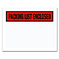 Partners Brand "Packing List Enclosed" Envelopes, Panel Face, 4-1/2" x 5-1/2", Red, Pack Of 1,000