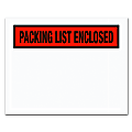 Partners Brand "Packing List Enclosed" Envelopes, Panel Face, 4-1/2" x 5-1/2", Red, Pack Of 1,000 1 thumbnail image