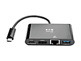 Tripp Lite USB C to HDMI Multiport Adapter Docking Station 4K USB Type C to HDMI Black, USB-C, USB Type-C, USB Type C -  - U44406NH4GUBC 1 thumbnail image