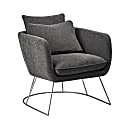 Adesso® Stanley Fabric Chair, Brushed Steel/Dark Gray