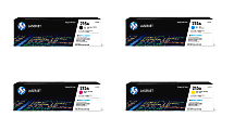HP 215A Black/Cyan/Magenta/Yellow Toner Cartridges, Pack Of 4 Cartridges, HP215ASET-OD 1 thumbnail image