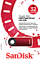 SanDisk® USB 2.0 Flash Drive, 32GB, Assorted Colors, SDSSOD-BTS17