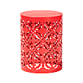 Baxton Studio Jamila Modern And Contemporary Outdoor Side Table, 18-5/16”H x 13-1/4”W x 13-1/4”D, Red 1 thumbnail image