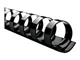 GBC® CombBind™ 19-Ring Binding Spines, 3/4" Capacity (150 Sheets), Black, Box Of 100 1 thumbnail image