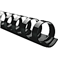 GBC® CombBind™ 19-Ring Binding Spines, 1" Capacity (200 Sheets), Black, Box Of 100 1 thumbnail image