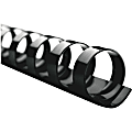 GBC® CombBind™ 19-Ring Binding Spines, 1" Capacity (200 Sheets), Black, Box Of 100 1 thumbnail image