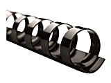 GBC® CombBind™ 19-Ring Binding Spines, 1" Capacity (200 Sheets), Black, Box Of 100 1 thumbnail image