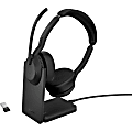 Jabra Evolve2 55 Headset - Stereo - Wireless - Bluetooth - 98.4 ft - 20 Hz to 20 kHz - On-ear - Binaural - 2559998998901 1 thumbnail image