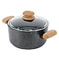 Korkmaz Montana 2-Piece Aluminum Nonstick Casserole Dish With Lid And Faux Wood Handles, 8L, Black 1 thumbnail image
