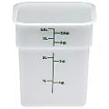 Cambro CamSquare Food Storage Container, 4 Qt, White